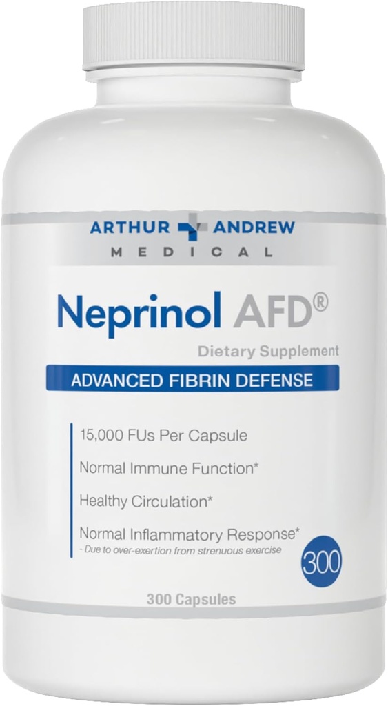 Arthur Andrew Medical, Neprinol AFD, Multi Enzyme Blend with Serrapeptase & Nattokinase, 300 Count (Paket 1)