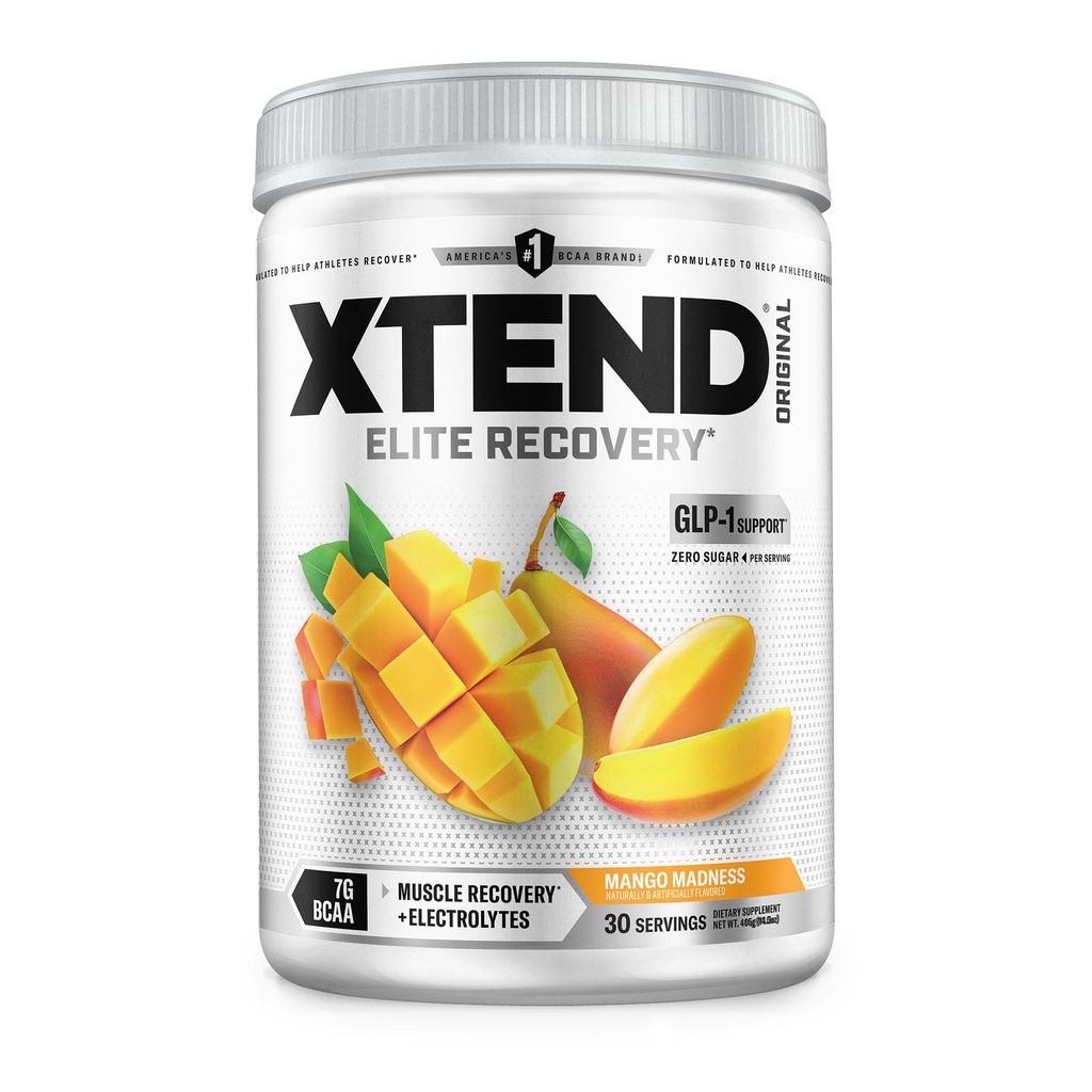 Xtend Hidration dan Lean Muscle, Sugar Free Intra dan Post Workout Minum dengan Elektrolit, Mango Madness, 30 Pelayan
