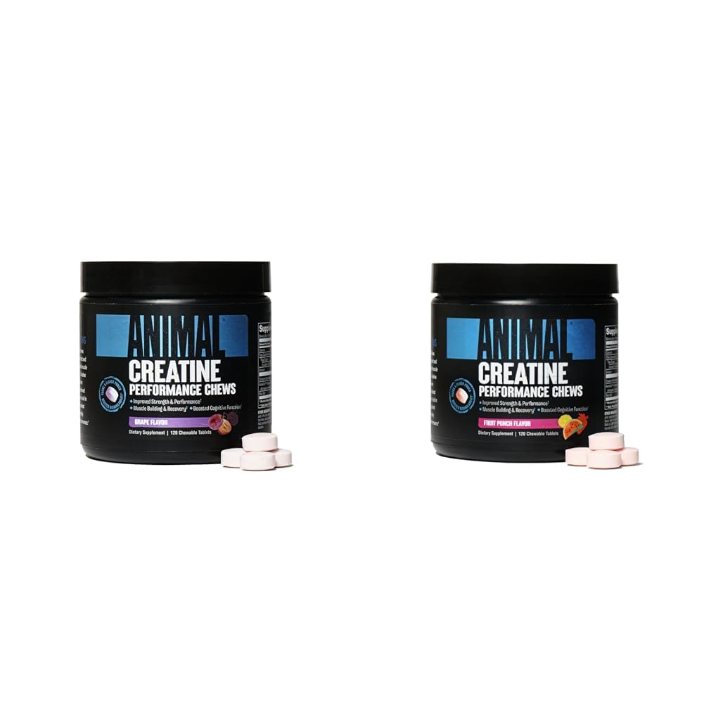Animal Creatine Chews Tablets - Enhanced Creatine Monohydrate with AstraGin to Impreve Absorestion & Creatine Chews Tablet - Enhantine Creatine Monohygate Enhantine