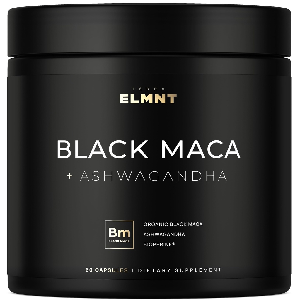 ElMNT 4000mg 40x Kekuatan Organik Black Maca Root.