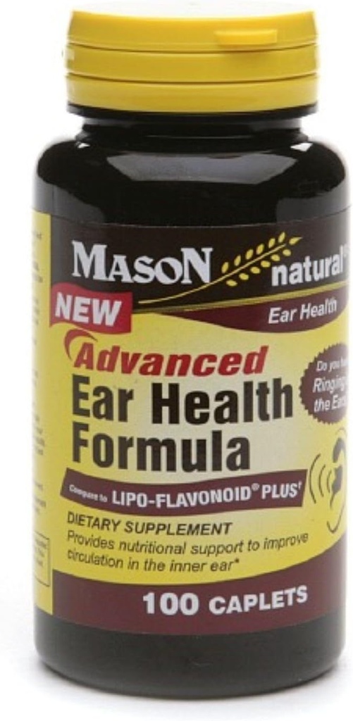 Mason Natural Advance Health Formula Bioflavonoid Ditambah 100 Caplets per Sepak Botol 3 Total 300 Caplets