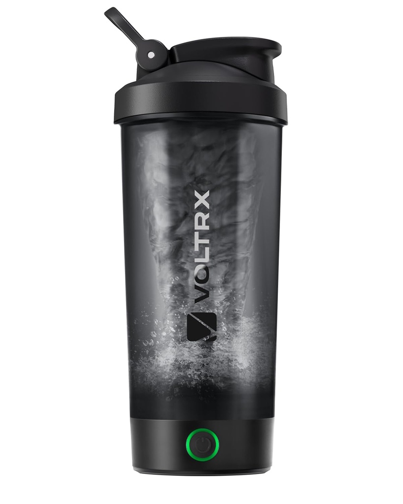 VOLTRX Protein Shake Bottle, Merger USB C Rechargable Electric Protein Shake Mixer, Shaker Cups for Protein Shakes and Meal Replacement Shakes, BPA Free, 24oz