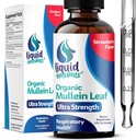 Oz, Mullein Leaf Extract for Lungs Strawberry Flavor, Mullien Lung Detox dan Cleanse, Mullen Tincture Dukung for Heavyly Breathing