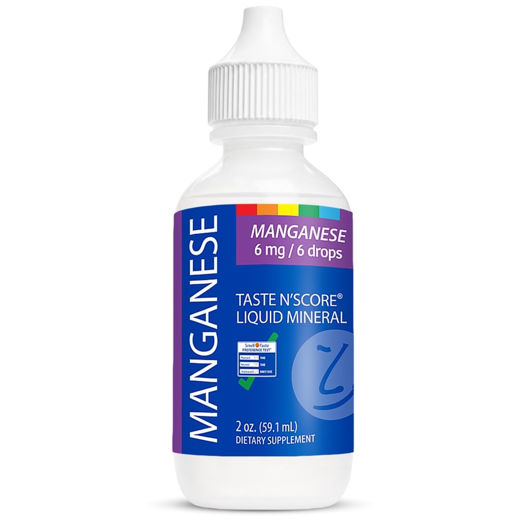 Taste N 'Score Manganese Liquid Ionic Mineral Suplemen; 100% Murni; 6 mg; 118 Servis