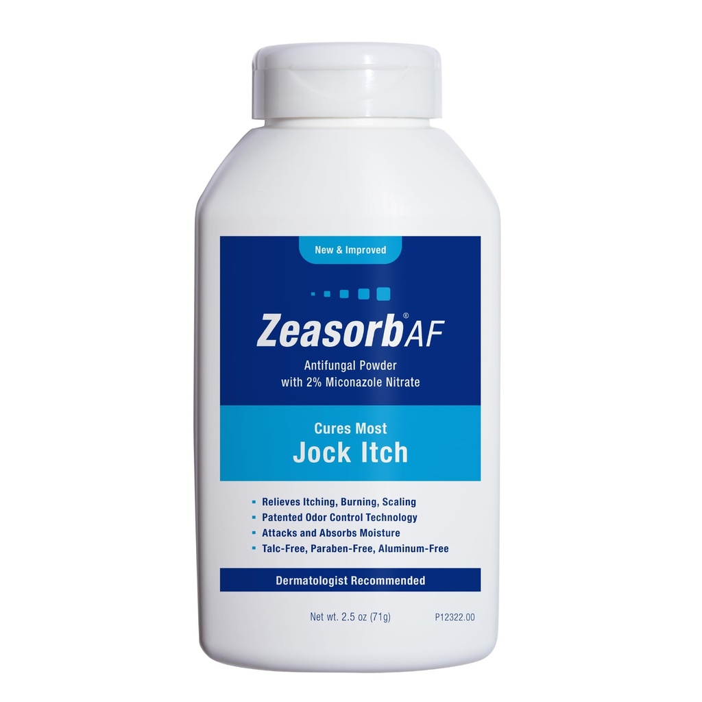 AF Jock Itch Powder, Super Absorbend, Scaling, & Burning Relief, 2.5 Oz