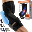 DR. BraCE ® Elite Elbow Brace Duck, Breathable Elbow Compression Sleeve with Gel Pad for Golfer 's, Tennis Elbow & Tendonitis Treatment & Pain Relief 2024 (Black, Large)