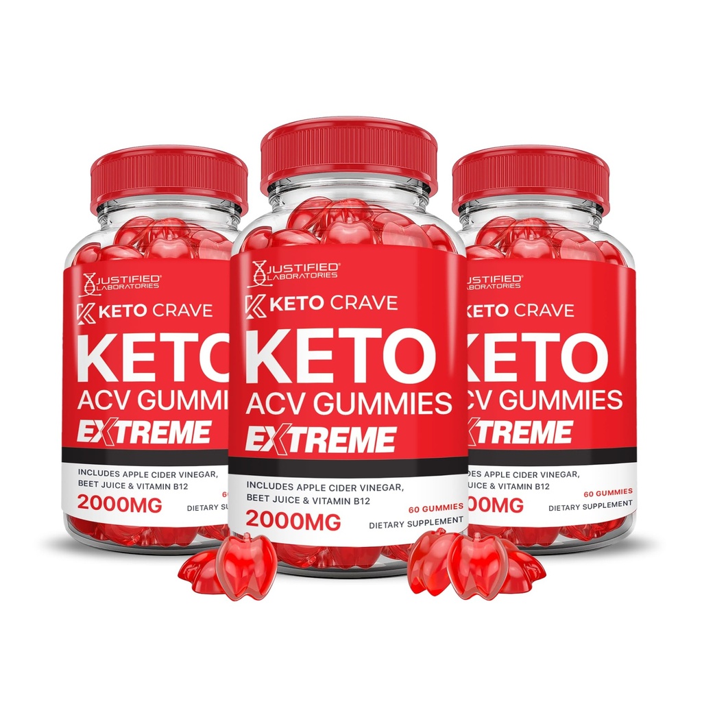 Laboratorium Terastikan (3 Kemo Crave Keto ACV Extreme 2000MG Keto Crave Keto Keto Kimmy Advanced Formula Apple Cider dengan Pelocate Beet Juice Powder B12 Vegan Non GMO 180 Gummys