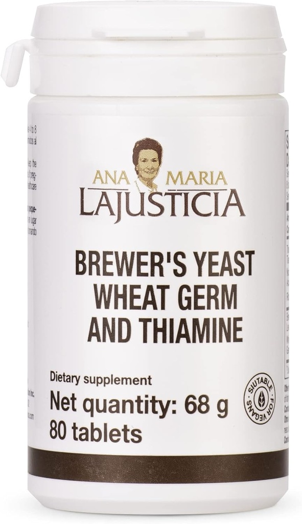 Ana Maria Lajuricia BREWER 'S Yast - Sumber Vitamin, Heart Health and Healthy Ditrable - 20 Hari Perawatan Gula Bebas & Vegan Friendly.