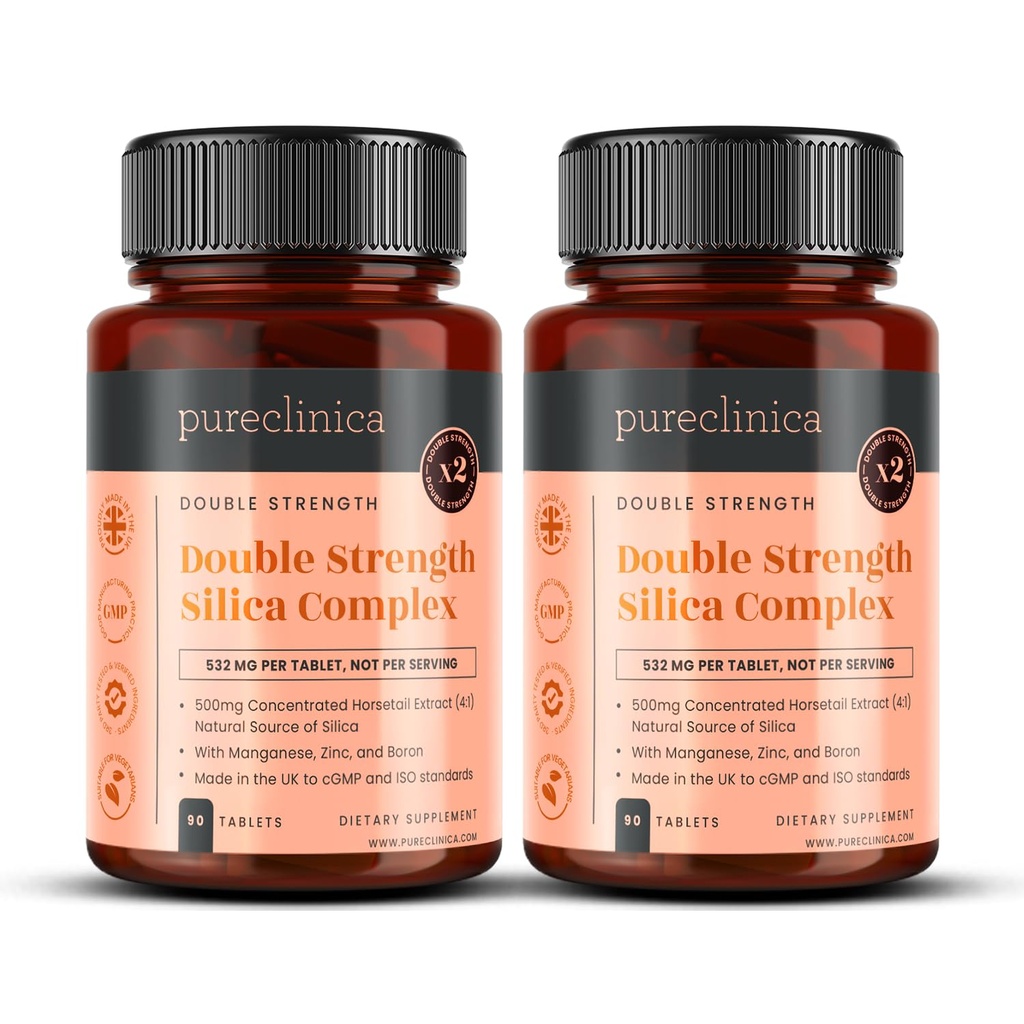 Kompleks Silica Ganda - 6 Bulan! (Ekstrak Horse 2000mg x 180 Tablet (2 Botol 90)))
