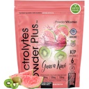 PowderVitamin Elektrodextrin Plus (100 pelayan) Guava Kiwi Electrolyte Powder, Zero Calorie, Keto, 0 Sugar, No Maltodextrin, 1000mg Potasium, 120mg Calcium, 120 mg Magnesium, Powder Hidration