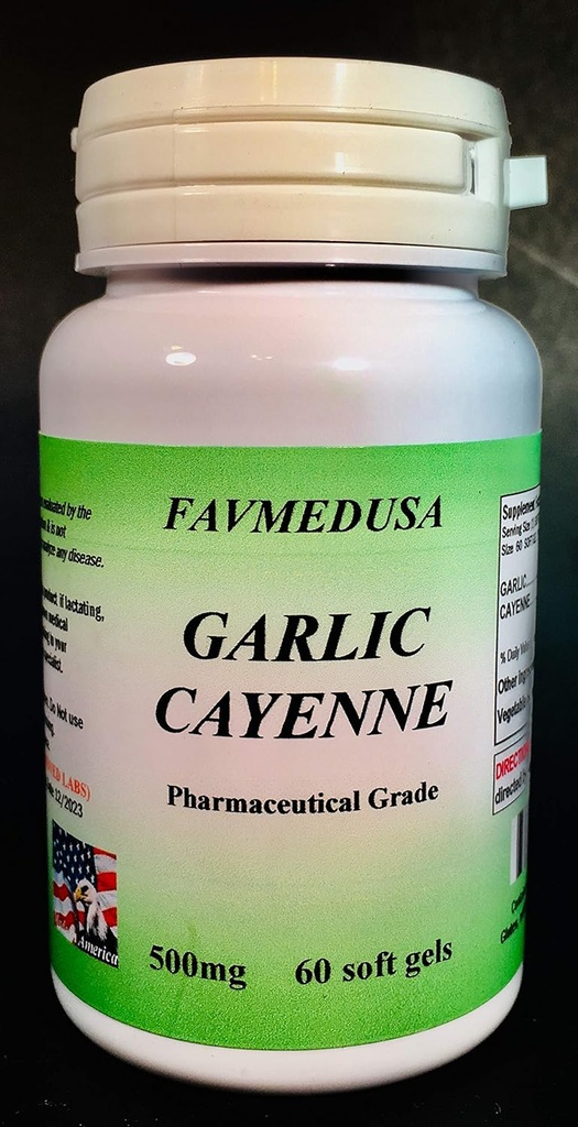 Bawang putih Cayenne, Made in USA - 60 softgels