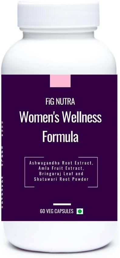 FiG Nutra 's Women Wellness Formula la - Dukungan Comprehensive untuk Vitalitas, Imunity, Stress Relief & Hormonal Keseimbangan - 60 Veg Caps