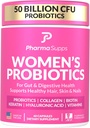 Advanced Women 's Progories for Gut Health with Hair, Skin, & Nails Vitamin Support - 50 Billion CFU w / Collagen, Biotin & Keratin - Probiotic Supplemen Kesehatan Digetical & Bloating Relief.