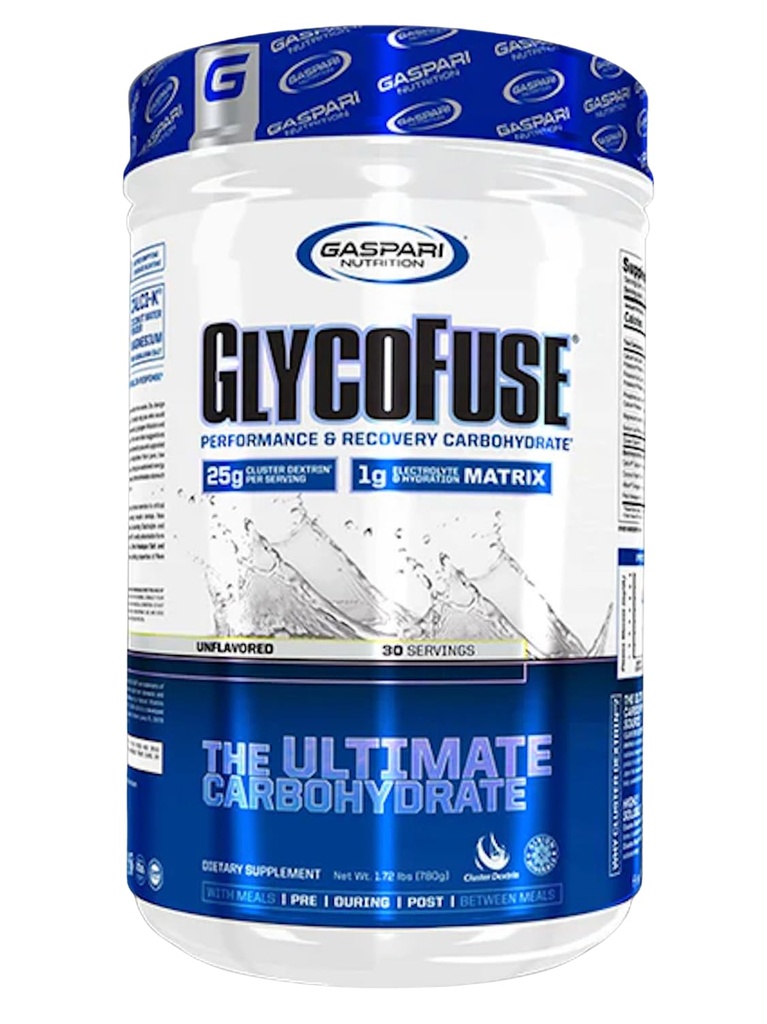 Nutrisi Gaspi Glycofure: Performance and Recovery Carbohydrate, 25g Cluster Dextrin dan 1g Electrolite and Hydration Matrix (30 Pelayan, Tanpa Rasa)