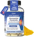 Glucosamin Chondroitin MSM dengan Turmeric & Boswellia 90 Capsules 124; 8-1 Dukungan Bersama untuk Fleksibilitas & Mobility 124; Tambahan Bersama untuk Pria & Perempuan - Dukung Mundur, Knee, Hips & Joints