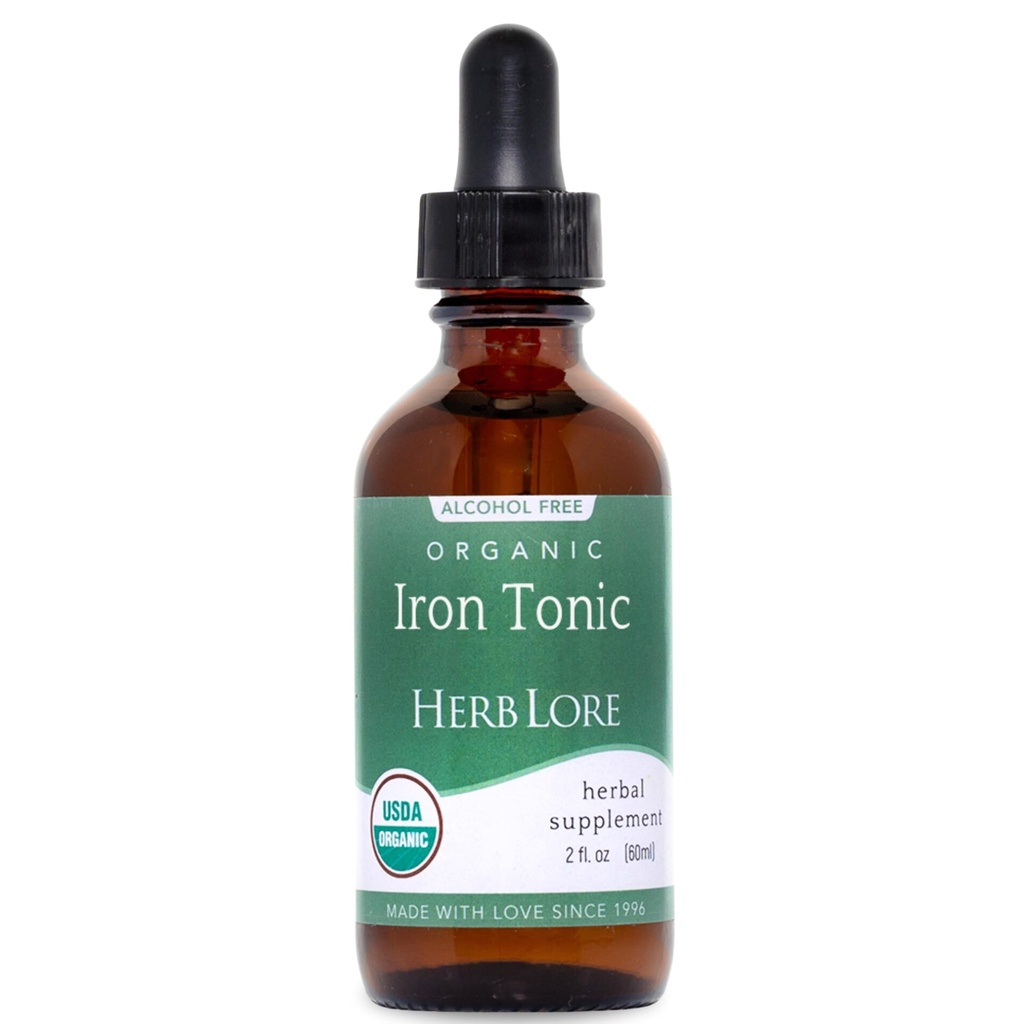 Herb Lore Iron Tonic - Poundsterling Iron Drops Organik untuk anak-anak & Perempuan - bayi, Bayi & mainan bersahabat - tanaman berbasis, Vegan, Lembut, Non Constipating Herbal Tincture
