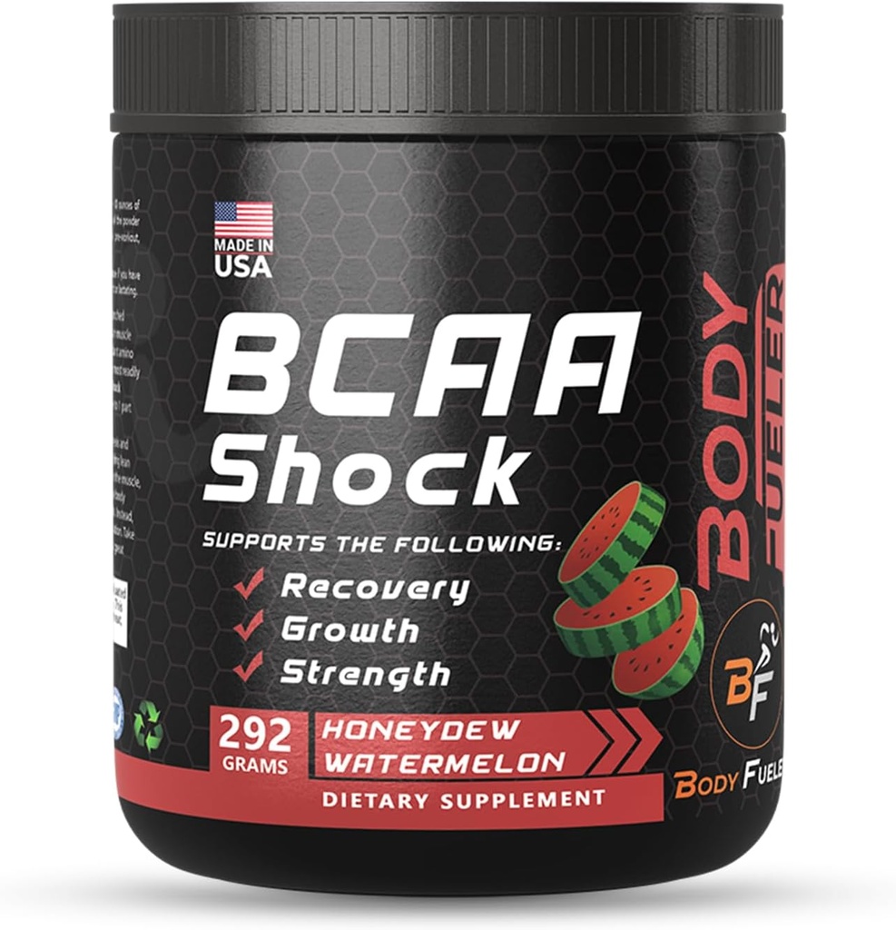 Amino Acid Energy Powder dengan BCAA, Best Intra & Post Workout Recout Drink, Muscle Recovery & Endurance Pouder dengan BCAA Supports Muscle Growth, Honeydew Flavor, 22g