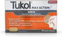 TAKOL Max Action Sinus, kemacetan & Tekanan Caplets untuk Pain, Bantuan Sakit Kepala, Expectorant, Non-Drowsy, 20 Count