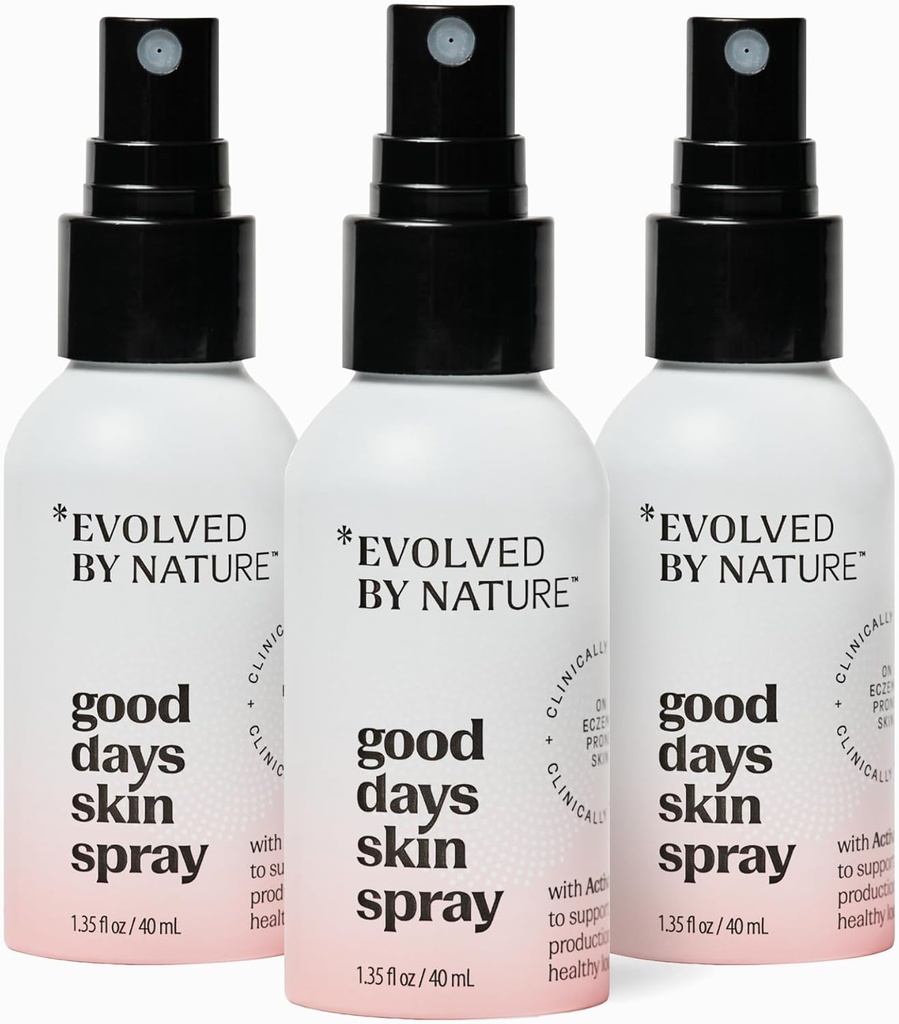 Berkembang Oleh Tubuh Alam Semprotan & Wajah untuk kulit Eczemal, Good Days Spray, 3 Pack, Secara klinis Proven Body & Factual Spray, Membantu Mengurangi Irryy & Redness of Dry & Sensitive Skin