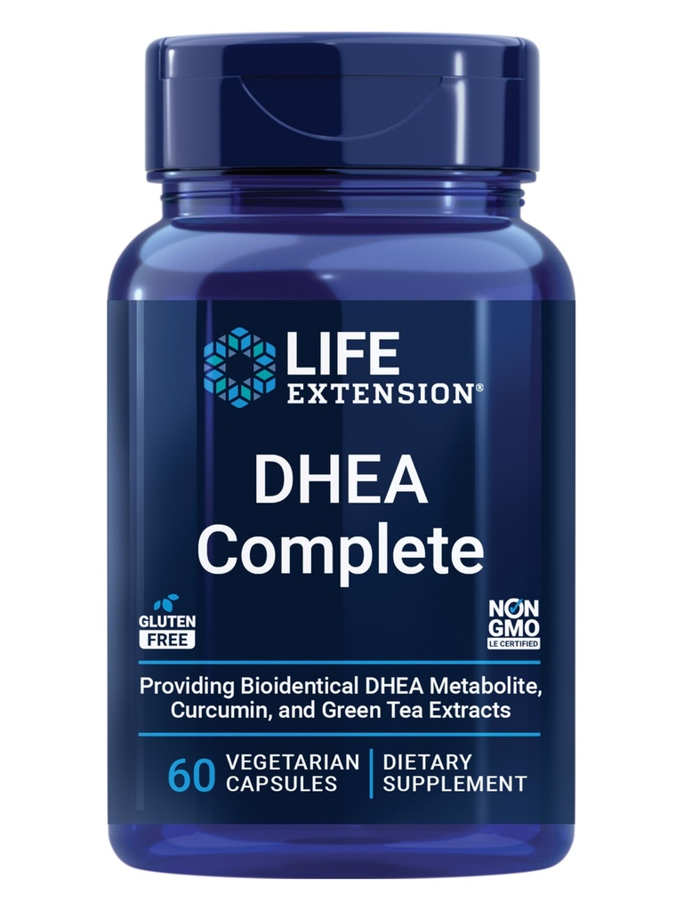 Ekstensi Hidup DHEA dan 7- Keto DHEA Complete Vegetarian Capsules untuk memaksimalkan Dukungan dari Berat Tubuh & Mood, Lean Muscle Mass, Libido & More, Non-GMO, Gluten- Free, 60 Count