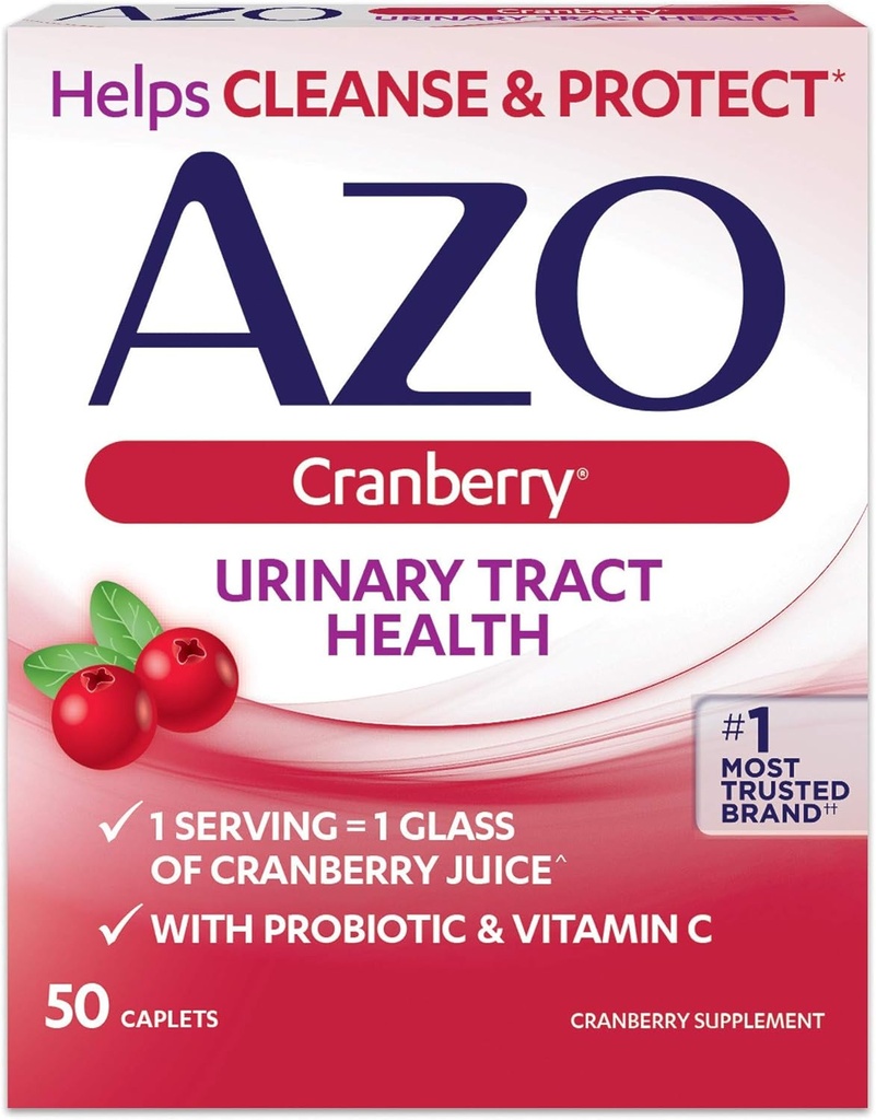 AZO Cranberry Tract Kesehatan Diet Caplets - 50 Ct., Paket 6