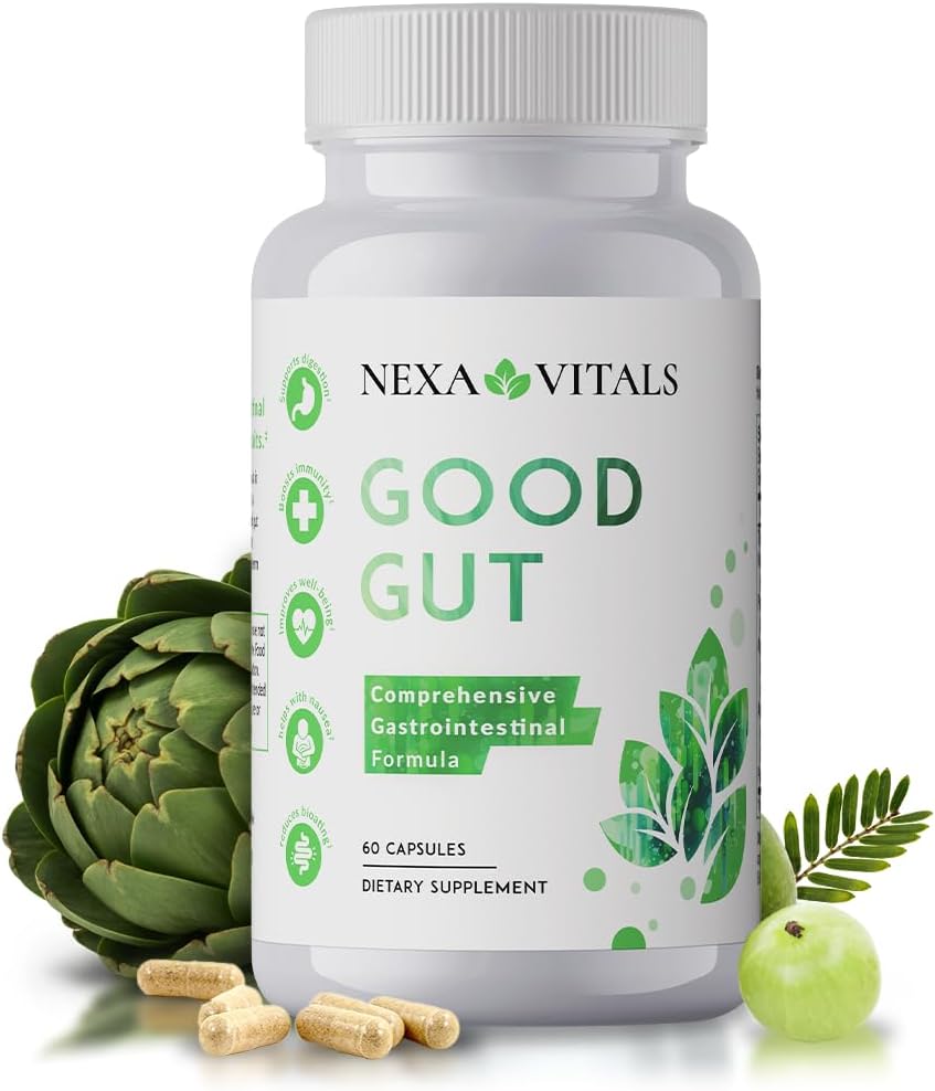 Good Gut - Ditraffic Supporting Herbs to Restore Gut Healthy Healthy Bowel Movements, Reducing Bloating & Bouting GI Motilitas w / Triphala & Artichoke Extract - 60 Capsules