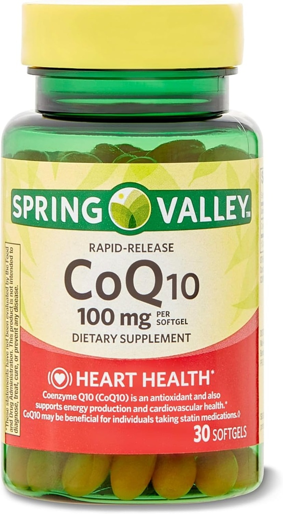 Rapid- Rilis CoQ10 Dieter Tambahan, 100 mg, 30 Cacah