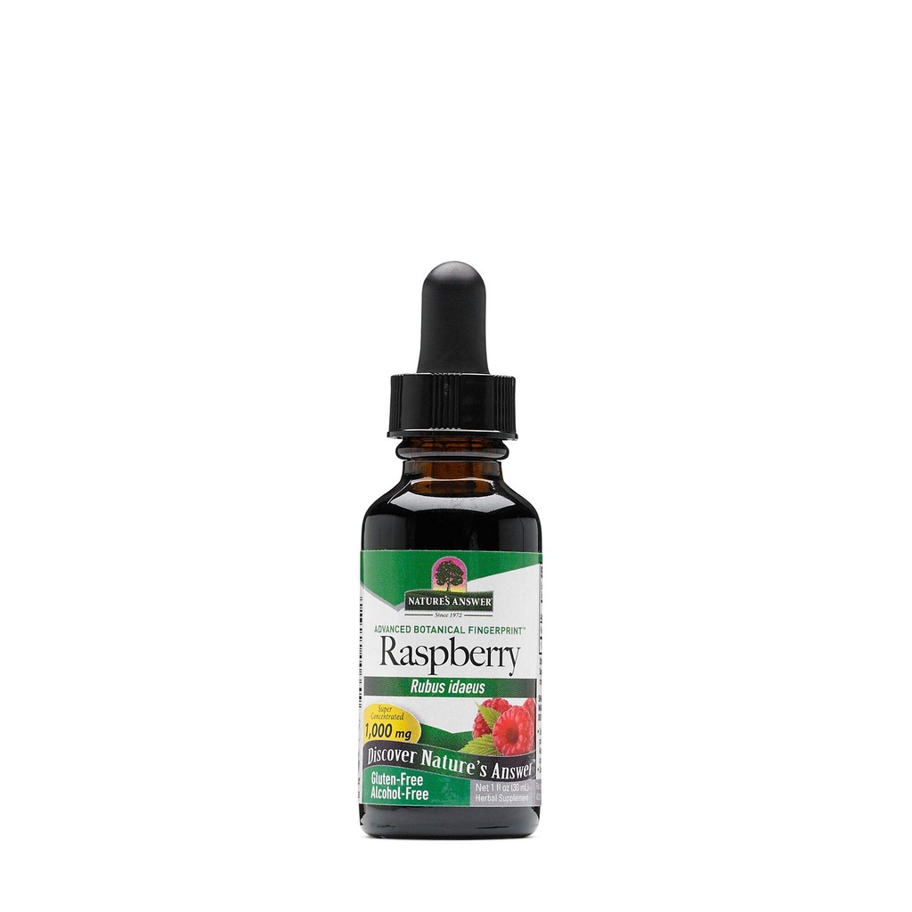 Nature 's Respons Low Organic Extract Raspberry Leaf, 1- Fluid Ounce nonGMO, Kosher disertifikasi, Gluten Free 124; Pasokan Kesehatan 124; Pembiingan Suara