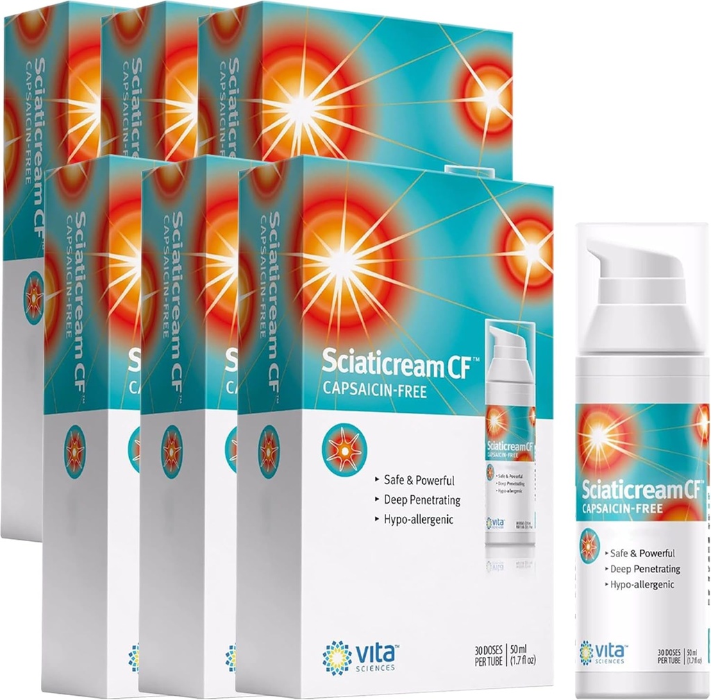Vita Sciaticream CF: Fast Acting Soolthing Formula-Pack of 6