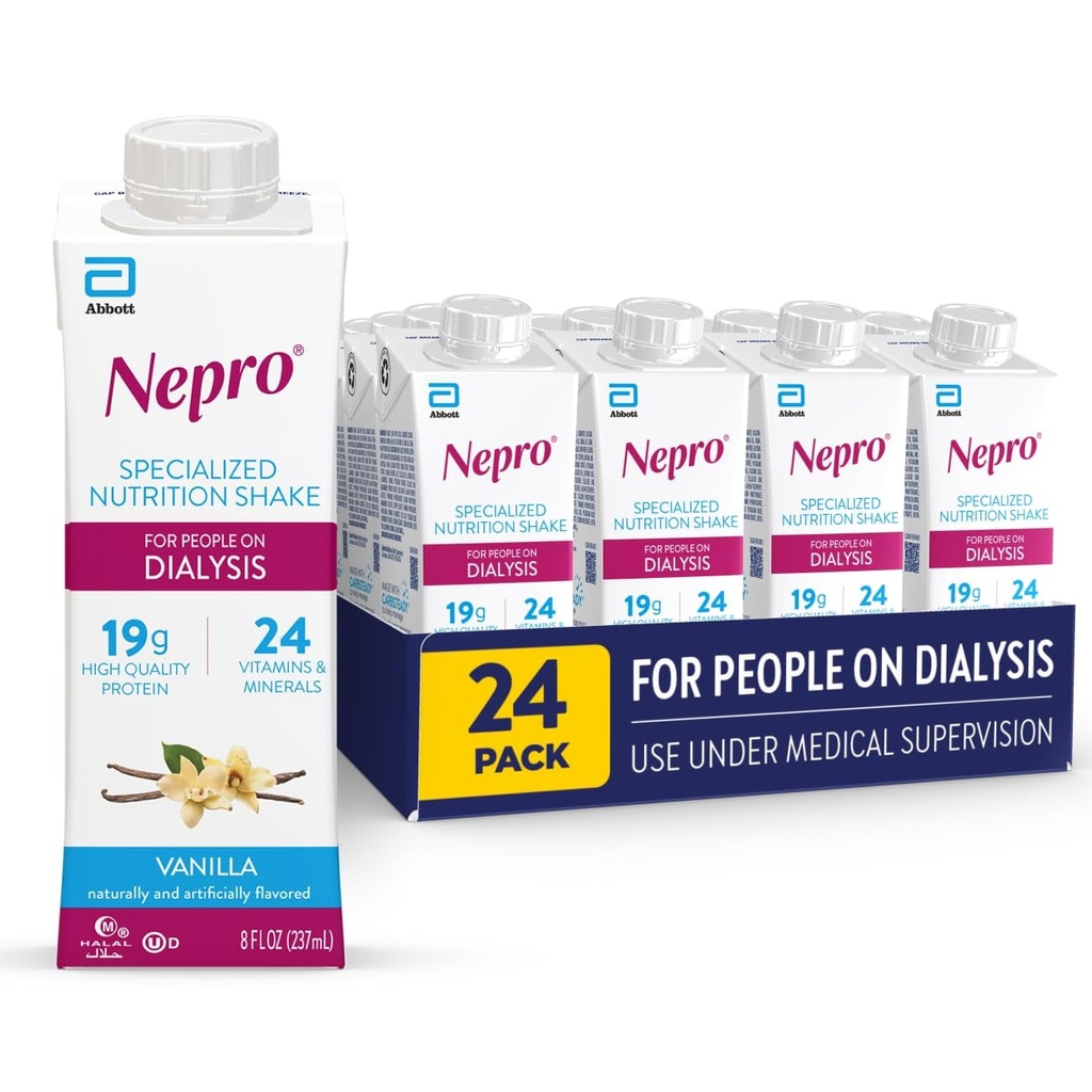 Nutrition Nepro Liquid, Homemade Vanilla, 8-Ounce Plastic Bottles (Paket 24)