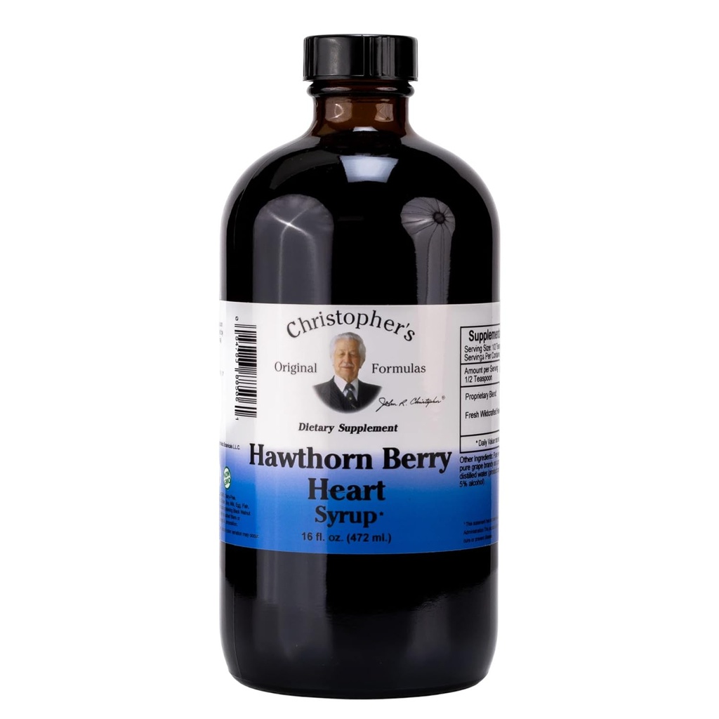 Christopher 's Original Formulas Hawthorn Berry Heart Syrup - 16 fl oz 124; Natural Herbal Blend for General Wellness