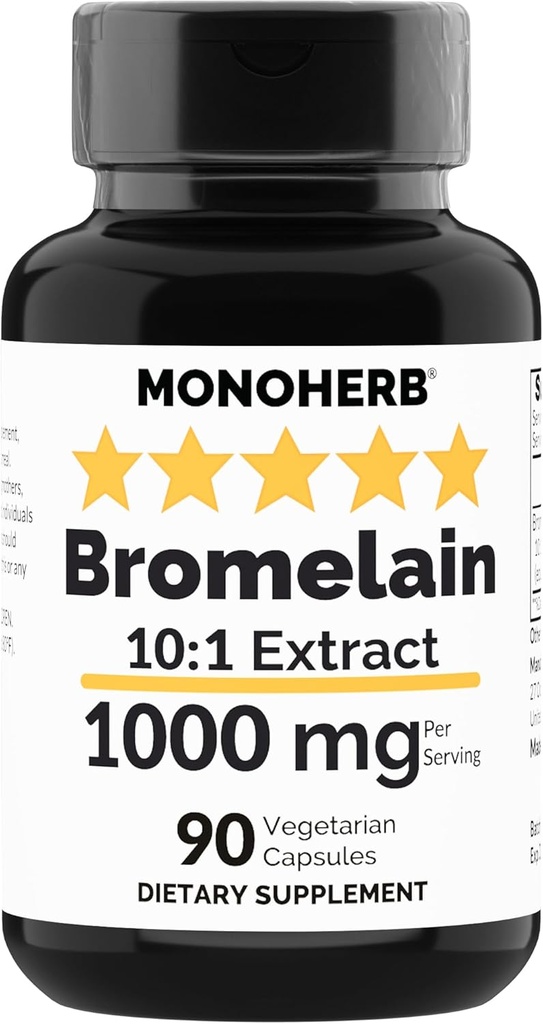 MONOHERB Bromelain Ekstrak 1000 mg - 90 Vegetarian Capsules