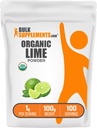 BulkSuplements.com Organic Lime Powder - Organic Lime Flavoring Powder, Sourced from Citrus Avenantifolia Fruit - Air Dried & Gluten Free, 1g per Serving, 100g (3.5 oz) (Paket 1)