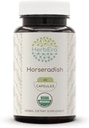 HerbEra Horseradish USDA 60 Kapsul 124; Suplemen Herbal Alam 124; Certified Organic Vegetarian Capsules dan Organik Horseradish (Armoracia Rusticana) Root Kering (60 Capsules)