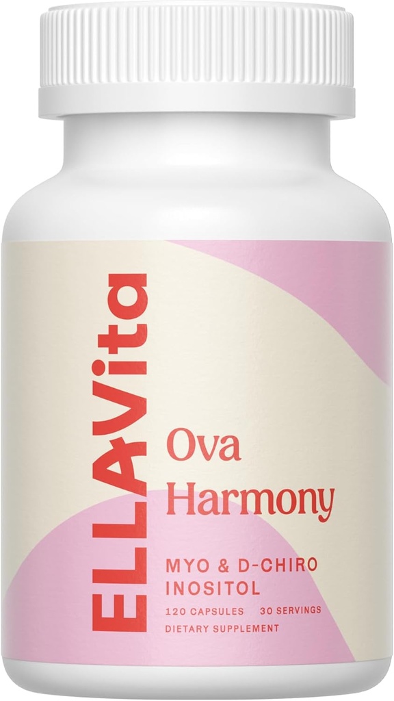 OVA Harmony - Myo & D Chiro Inositol Capsule - 40: 1 Rasio - Ovarian Fungsi Dukungan - Hormonal Keseimbangan - 120 Inositol Supplemen Kapsul