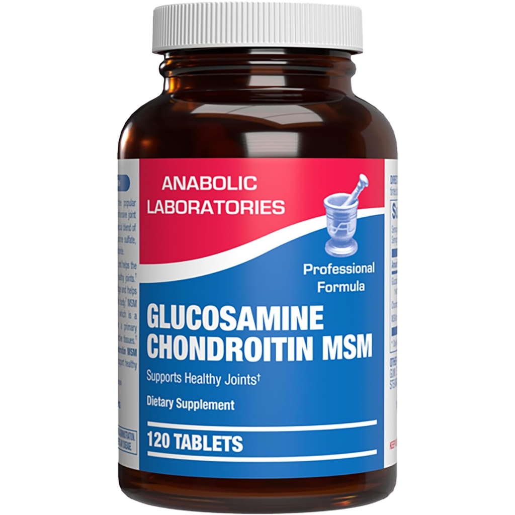 Glucosamin Chondroitin MSM - Clinical Formula Bone Tendon and Ligamant Suplemen Glucosamine - Non-GMO Gluten Bebas & Dibuat di Amerika Serikat - 120 Pelayan