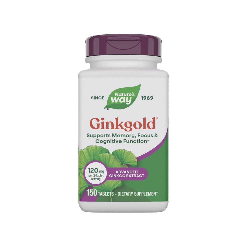 Jalur Nature Ginkgold Advanced Ginkgo Extract, Support Memory, Focus & Cognitive Fungsi *, Ginkgo Biloba Extract, 150 Tablet (Packing May Vary)