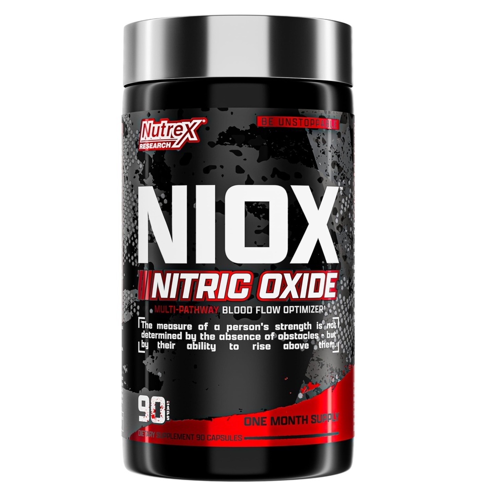 NIOX Extreme Pumps - 90- Count Pre- Workout Pump Suplemen dengan Arginine Nitrate, Vitamin C, AstraGin for Muscle Pompa, Vascularity, Endurance, NO3- T