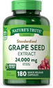Nature 's Truth Grape Extract 24.000 mg 124; 180 Capsules 124; Standardisasi Suplemen 12.4; Non-GMO & Gluten Free Formula