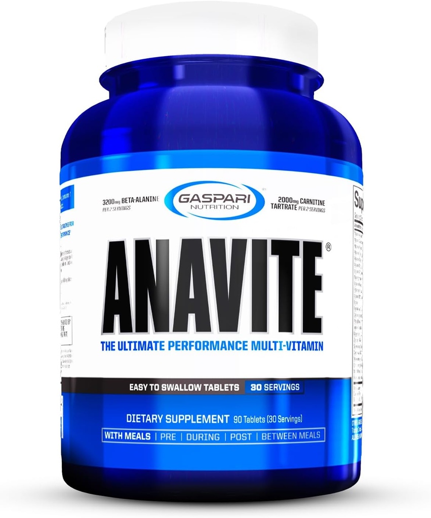 Mustria Anavite, Sports Multi- Vitamin with Amino Acids, Beta-Alanine and L-Carnitine, Enhanced Performance and Recoververy (New Smaller Size, 30 Servings)