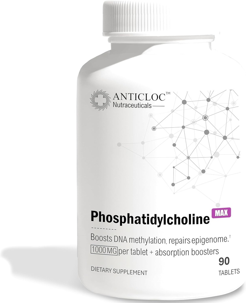Premium Phoshatidylcholine PC 1000MG per Tablet 124; 90 Hari Supply 124; 5X Ultra Absorpsi 12.4; Max Kekuatan 124; Boosts Methylation & Epigenome Kesehatan 124; Anti- Usia 124; Kesehatan Otak & Hati