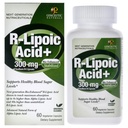 Suplemen Diet Acid Genceutic R- Lipoic Acied Suplemen 124; Vegetarian 124; Vegan 124; Gluten Free 124; Non GMO 124; 300mg (60 Capsules) Average; Cacah Tunggal