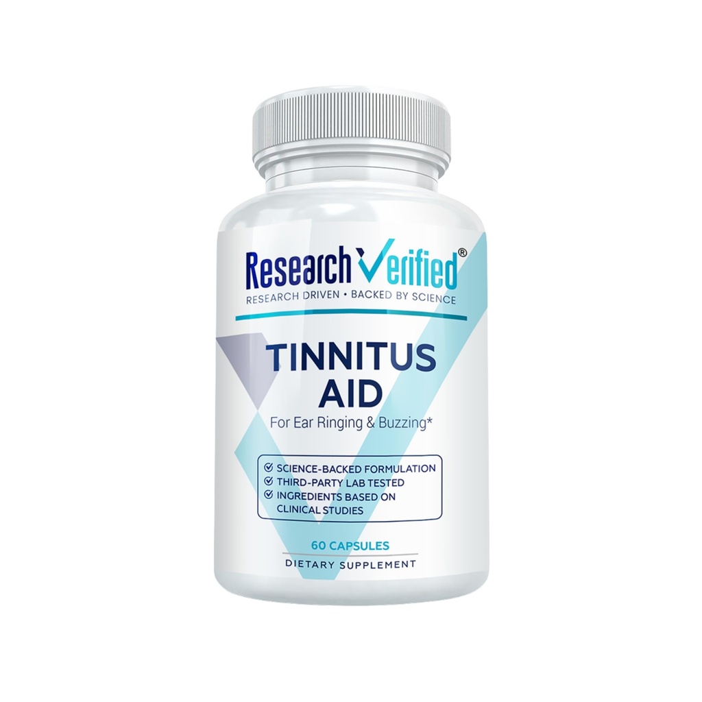 Riset Verifikasi Tinnitus Aid - Lessen Internal Ringing - Ginkgo Biloba, Vitamin C, Full Spectrum B Complex Blade, Magnesium - 60 Capsules - Vegan - dibuat di Amerika Serikat