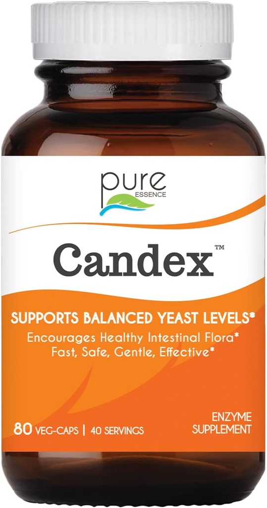 Suplemen Essence Candex Murni - Yast Overgrowth Suplemen dengan Enzymes Digetical, Perawatan Probiotic Infeksi Yeast untuk Pria dan Wanita - 80 Kasules