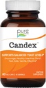 Suplemen Essence Candex Murni - Yast Overgrowth Suplemen dengan Enzymes Digetical, Perawatan Probiotic Infeksi Yeast untuk Pria dan Wanita - 80 Kasules