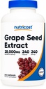Nutricost Grape Seed Extract 28000mg, 240 Capsule - Non- GMO, Gluten Free, Vegetarian Friendly