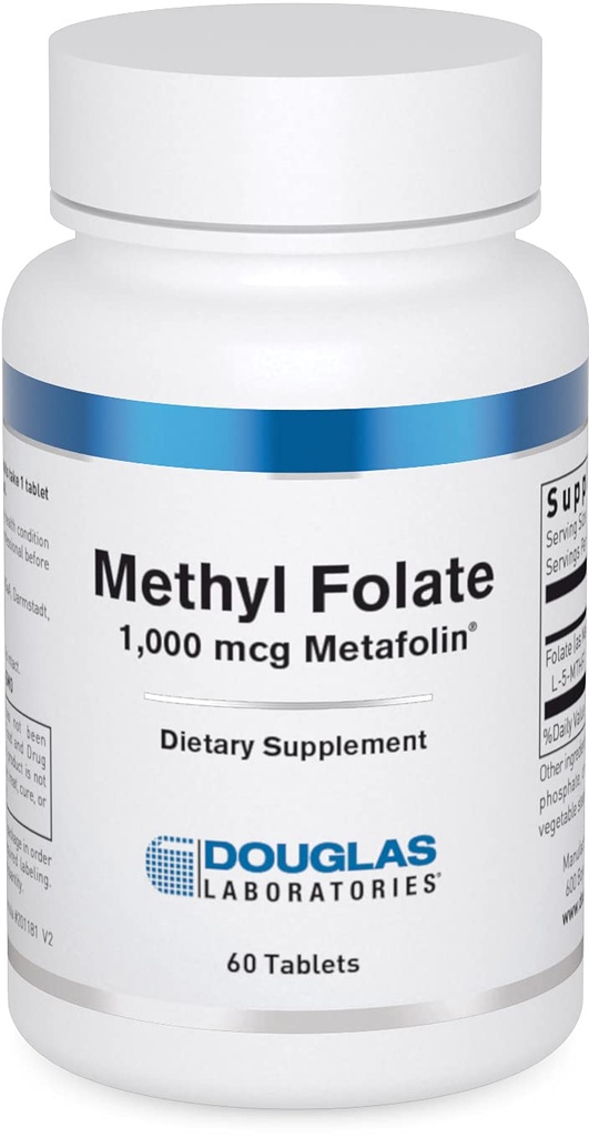 Douglas Laboratories Methysteine Loating L-MTHF - 1,000 mcg Metafolin - Vitamin B Folate - Supports Homocysteine Metabolisme & Fetal Development * - Non-GMO - 60 tablet