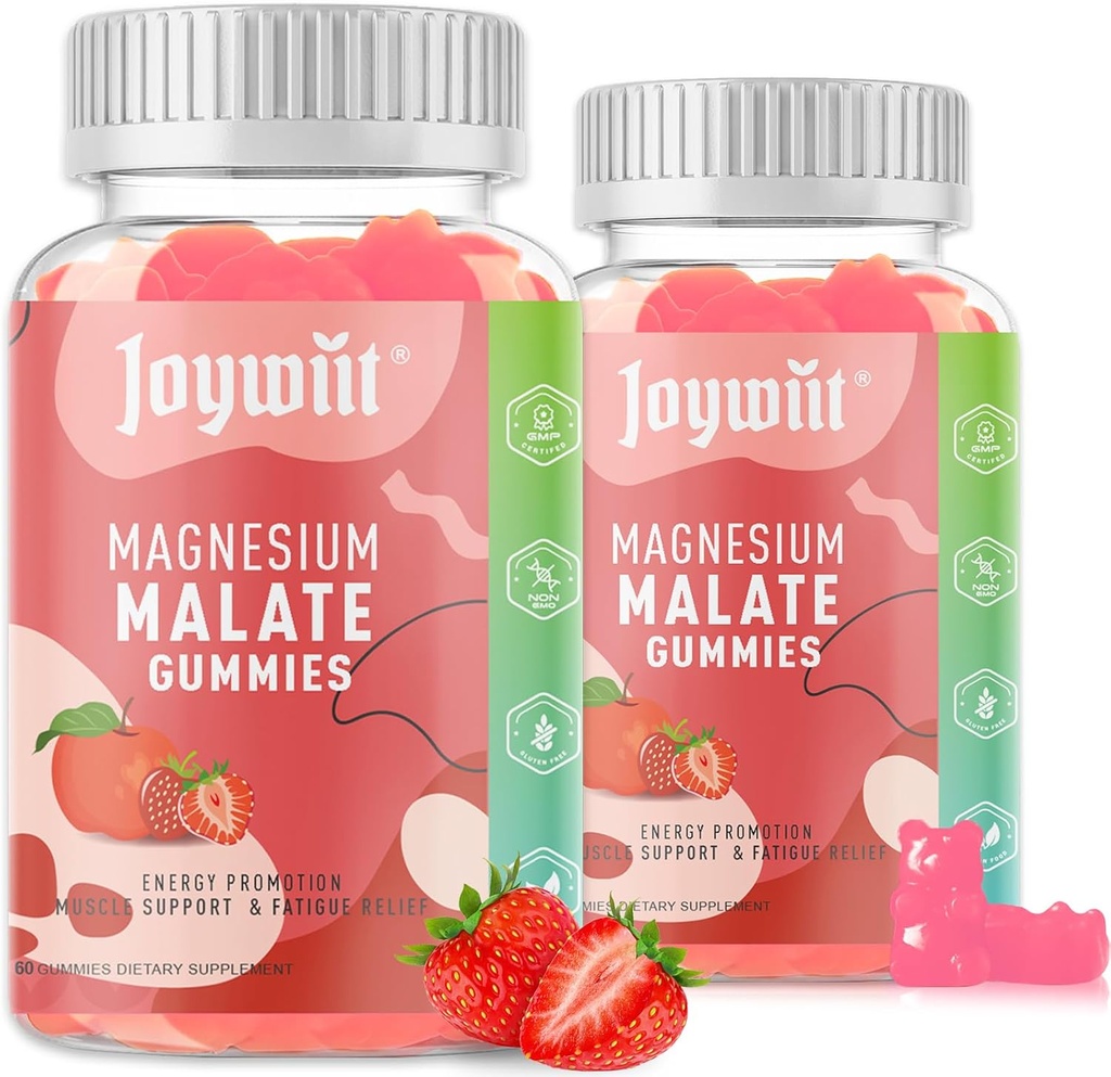 Magnesium Malate Gummies 1000mg Elief 124; Magnesium Malate Suplemen L- Theanine, CoQ10 & Vitamin B6 126; Tinggi Potency Stress Relief & Muscle Dukungan 126; Nor-GMO, Gagan, Gluten- Free