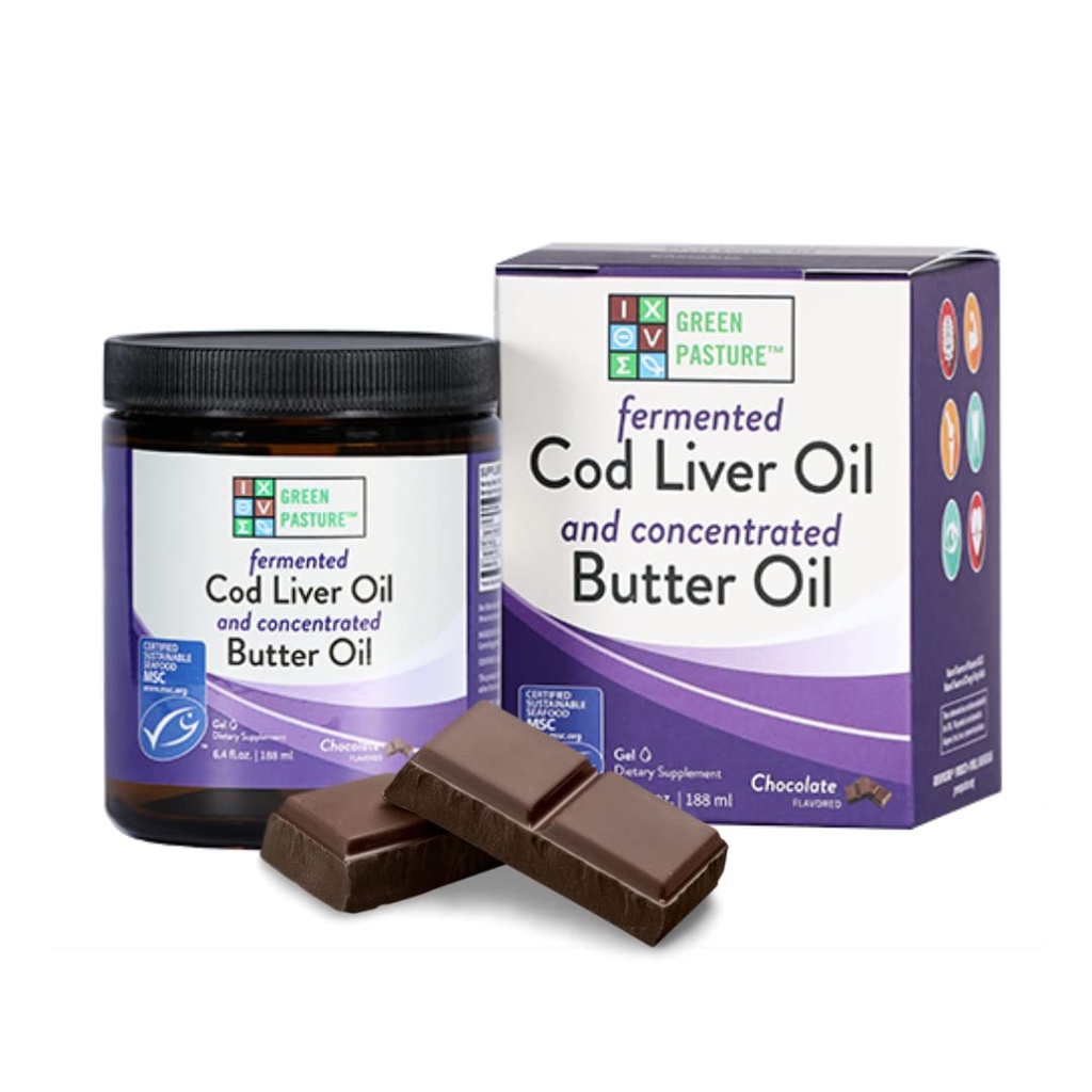 Green Paxy Butter Oil / Fermentasi Cod Liver Blended Gel - 6.4 oz.- (Coklat)