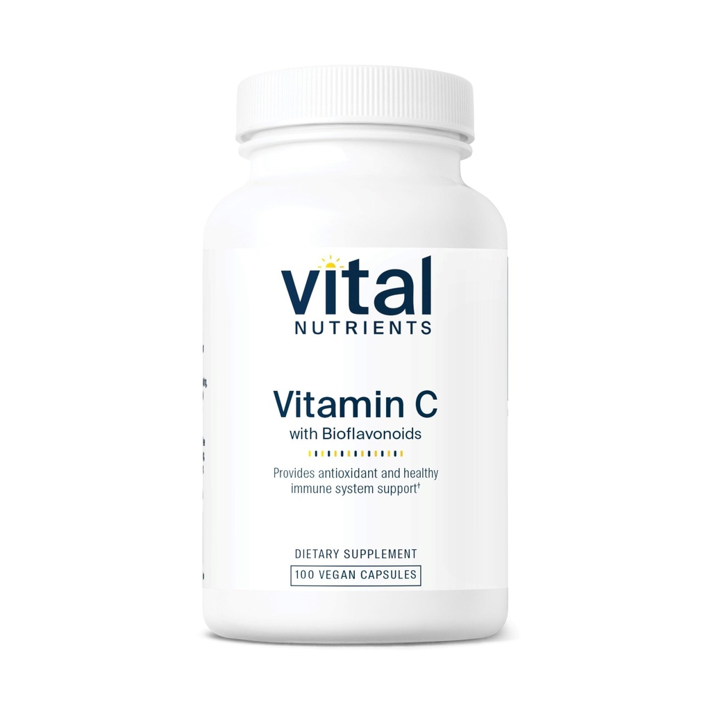 Visi Nutrients Vitamin C dengan Bioflavonoid Aif124; Vegan Suplemen Imune *